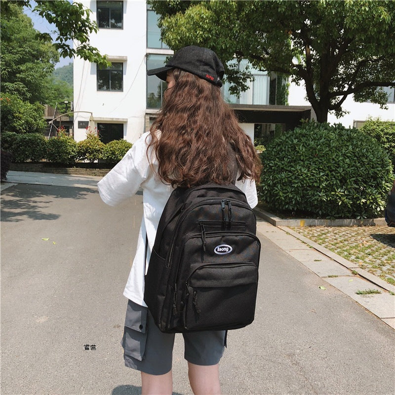 ins school bag female college student Korean style high school vintage sense large capacity campus backpack computer bag waterproof backpack