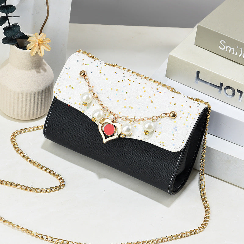 Bags for women, new foreign trade single shoulder small square bag, trendy Korean style student bag, fashionable and versatile crossbody ladies chain bag