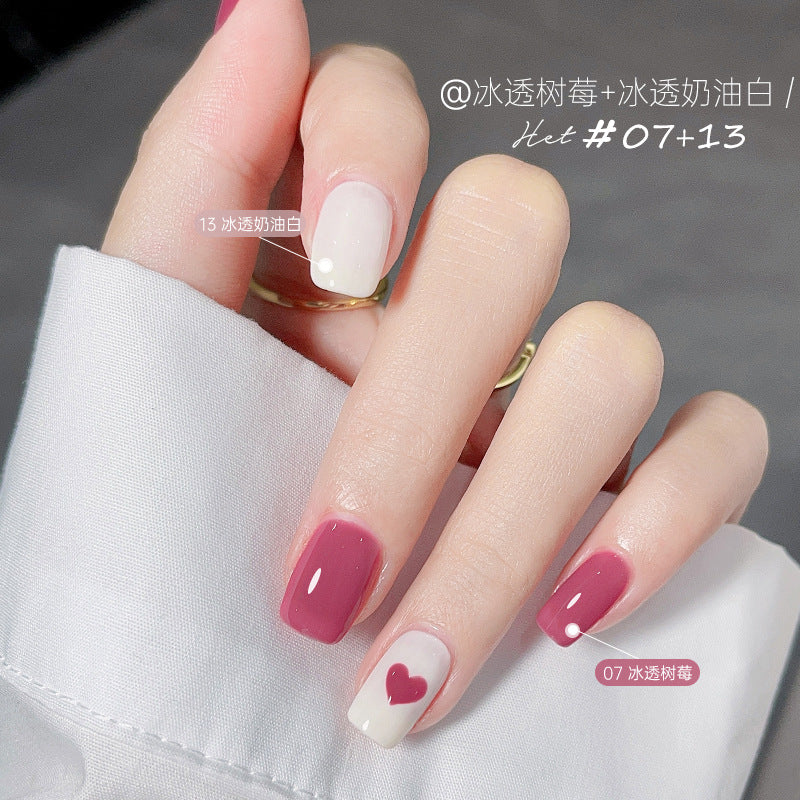 bk no-bake, non-peelable, long-lasting, quick-drying, water-based nail polish, ice-clear jelly, no odor, available for pregnant women and students, wholesale