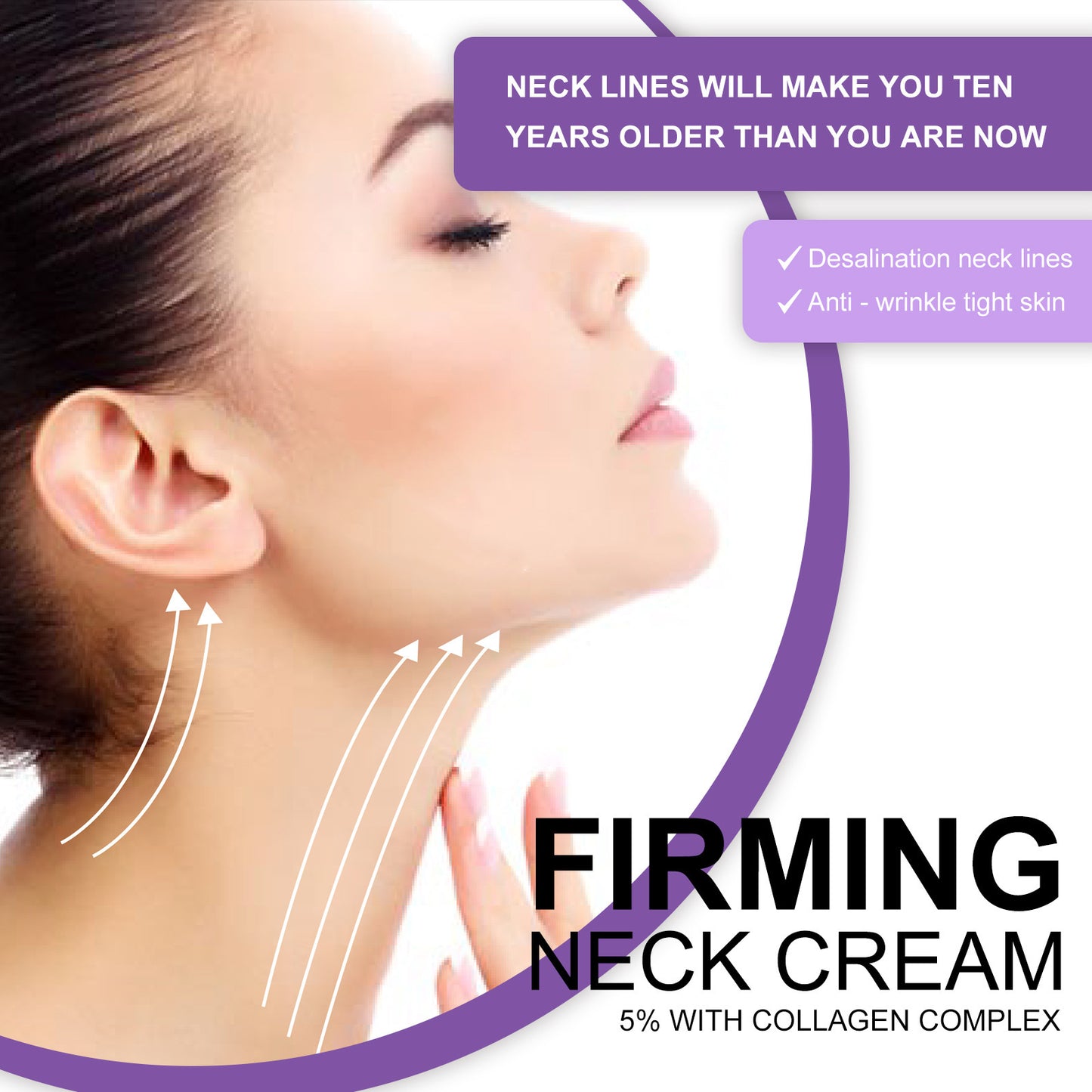 Hoygi Neck Firming Cream လည်ပင်းလိုင်းများကို စိုစွတ်စေပြီး အရေးအကြောင်းများကို လျော့ပါးစေပြီး အသားအရေကို တောက်ပစေသည်