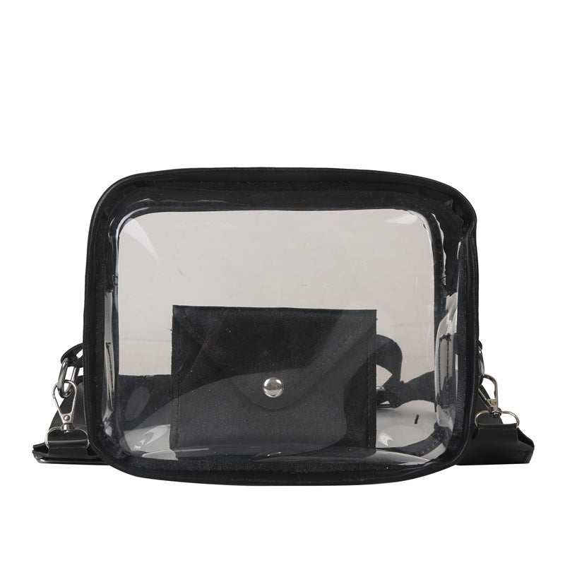 2023 New Broadband Bag Women's Crossbody Bag Fashion Casual Small Fresh Shoulder Envelope Bag Transparent Jelly Bag