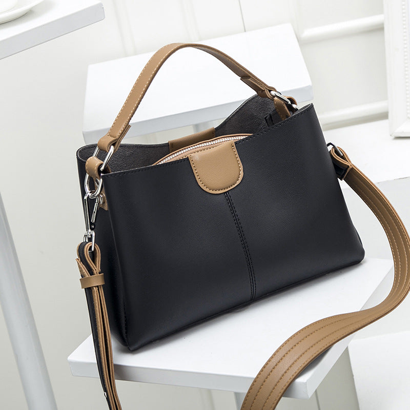 Bags for Women 2023 New Trendy Women's Bags Contrast Color Handbags Fashionable Temperament Bucket Bags Single Shoulder Crossbody Bags Wholesale