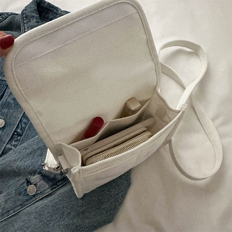 Popular women's bags 2023 new shoulder bag Korean style fashionable simple canvas bag crossbody bag foreign trade dropshipping