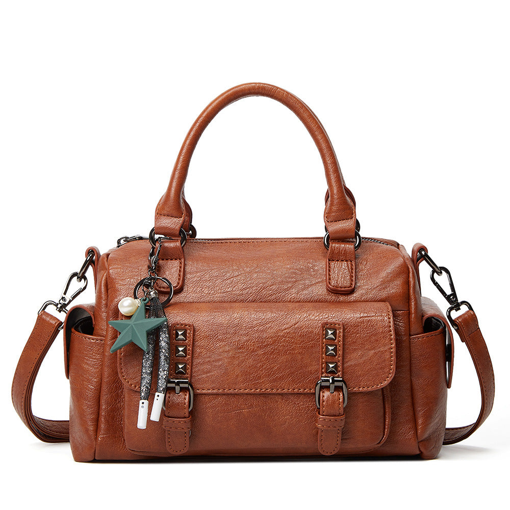 Women's Bags 22 New Large Capacity Liuding Women's Bags European and American Fashion Handbags Soft Leather Trendy One-Shoulder Crossbody Bags for Shipping