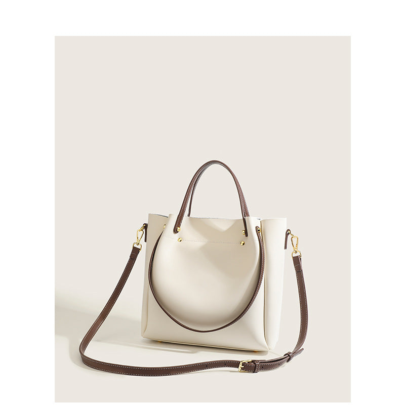 Women's Bags 2023 New Trendy Large Capacity Bucket Bag Women's Shoulder Crossbody Bag Fashionable and Versatile Contrast Color Handbag