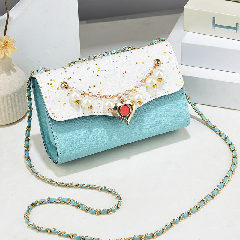 Bags for women, new foreign trade single shoulder small square bag, trendy Korean style student bag, fashionable and versatile crossbody ladies chain bag