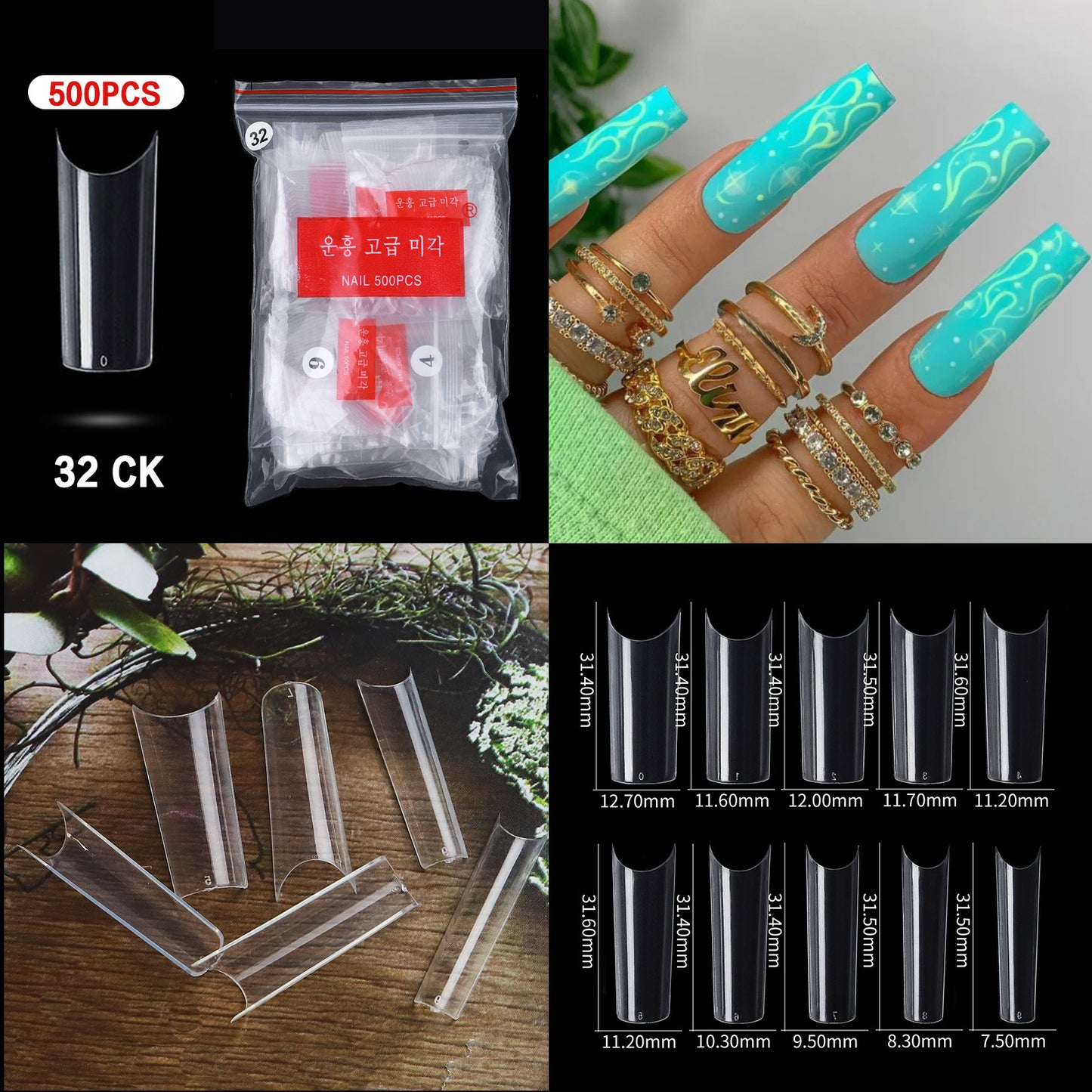 Cross-border nail manicure French style full patch half patch fake nail patch handmade wear manicure factory wholesale