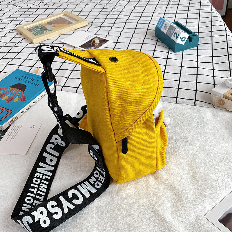 Cute little bag for women 2020 new style Internet celebrity versatile canvas crossbody chest bag ins trendy cool female student shoulder bag