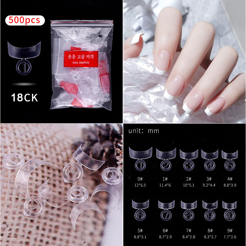 Cross-border nail manicure French style full patch half patch fake nail patch handmade wear manicure factory wholesale