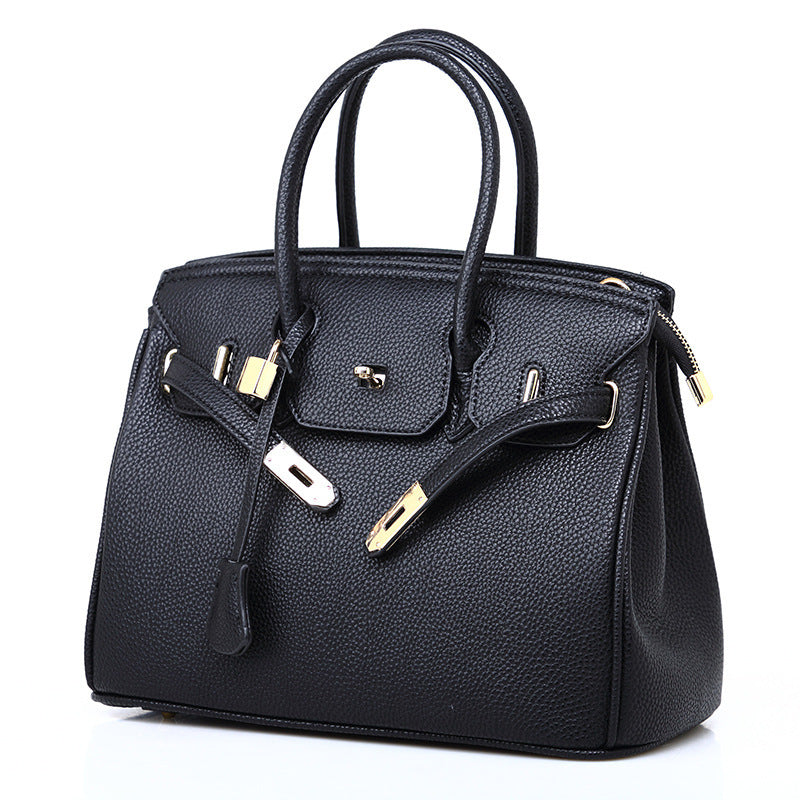 Guangzhou Bag Women 2023 New Women's Bag European and American Fashion Lychee Pattern Platinum Bag Diagonal Shoulder Ladies Handbag