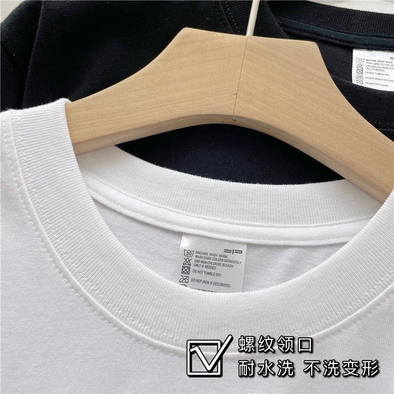 官网S联名款新品2023纯棉短袖t恤男女重磅230克潮牌上衣情侣装T恤