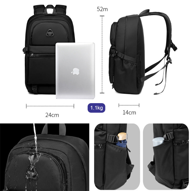 ozuko new student school bag casual men's computer bag 15.6 inch women's multi-function backpack backpack
