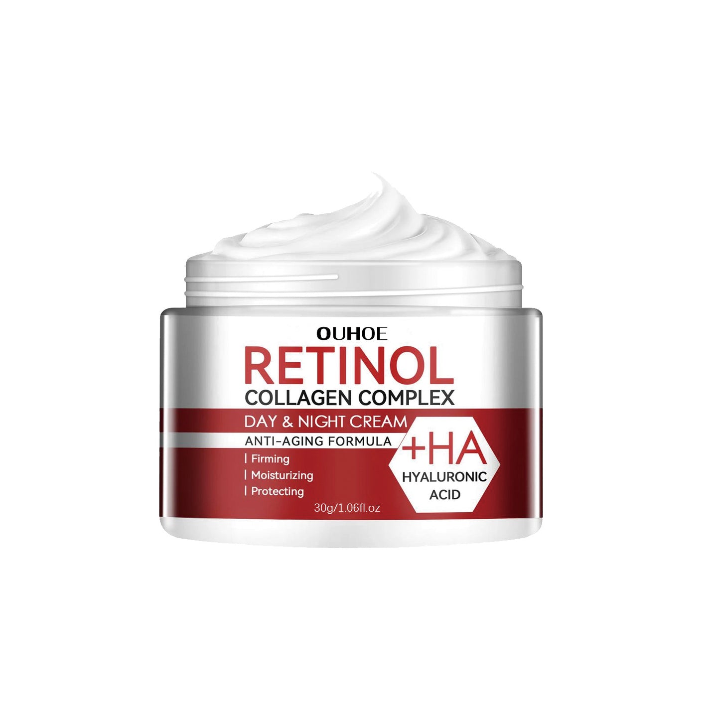 OUHOE Retinol Moisturizing Cream Fades Fine Lines and Dark Circles Moisturizing Anti-Wrinkle Firming Pores Anti-Aging Cream