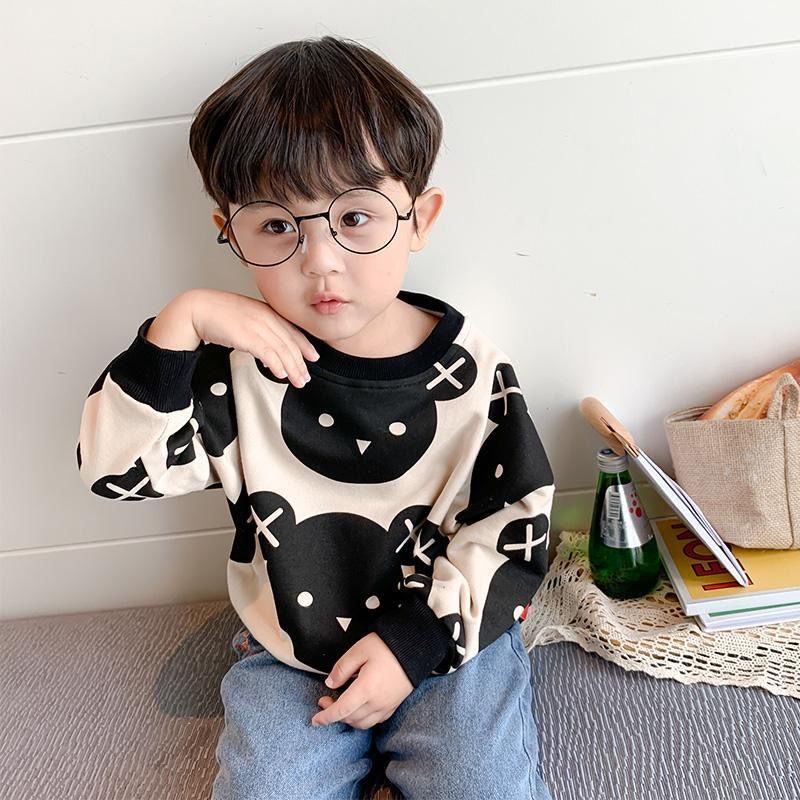 Boys' autumn sweatshirts 2022 new children's clothing Korean style long-sleeved tops Internet celebrity foreign style trendy spring and autumn styles for children