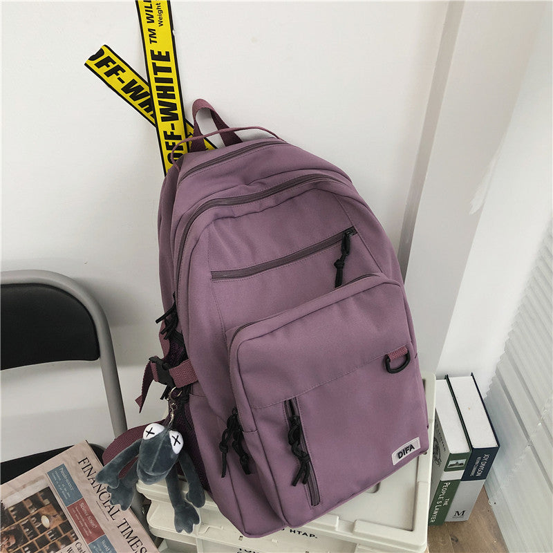 Backpack 2023 new trendy large-capacity schoolbag female Korean version Harajuku ulzzang high school college student ins backpack