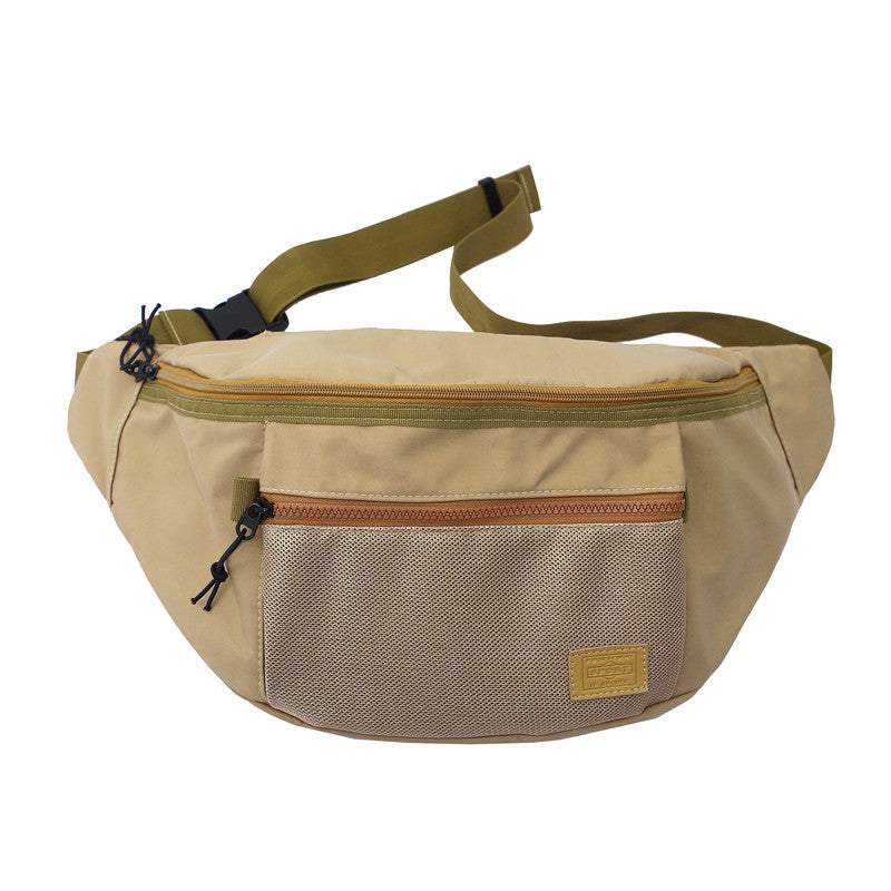 Men's bag, shoulder crossbody bag, large-capacity casual chest bag, men's trendy brand cross-body versatile student sports waist bag for women