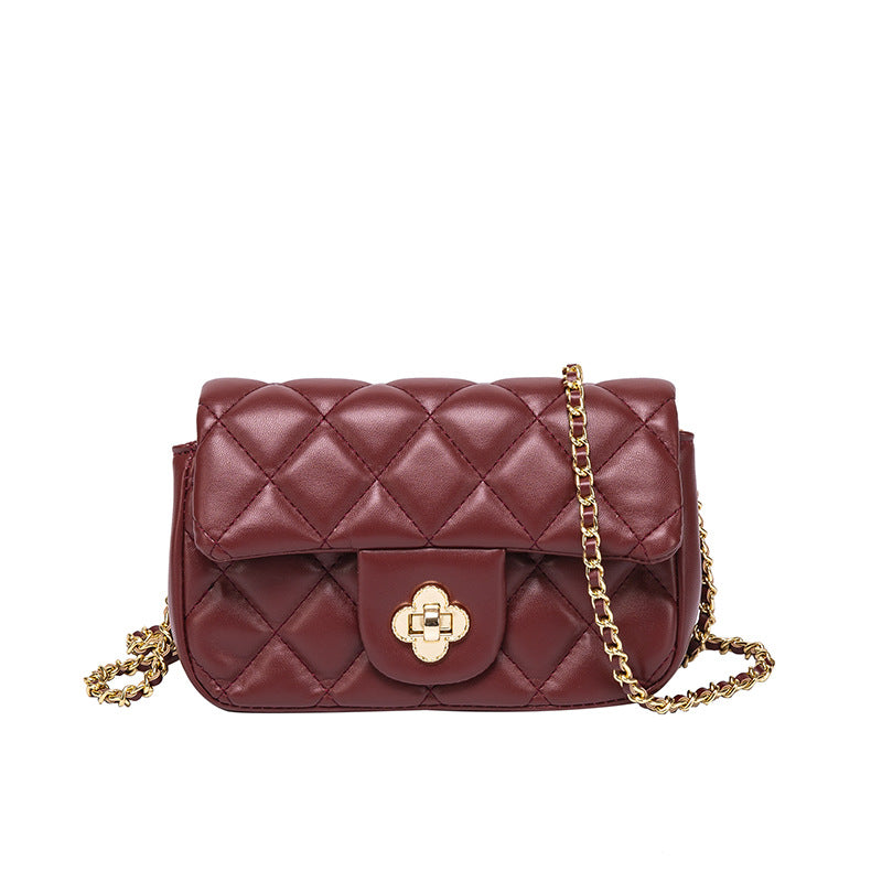 Xiaoxiang style rhombus chain bag 2023 spring new fashion women's bag temperament small bag trendy easy-to-match single shoulder crossbody bag