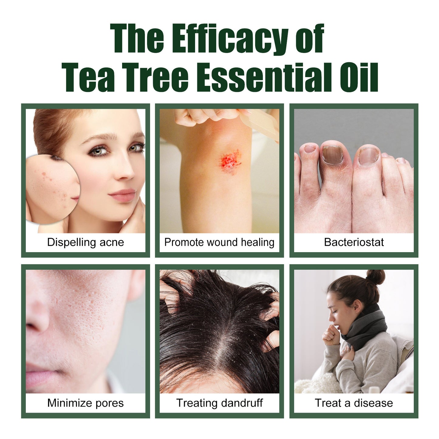 EELHOE Tea Tree Massage Essential Oil Repairs Hair, Moisturizes Facial Skin, Hydrating and Moisturizing Skin Essence