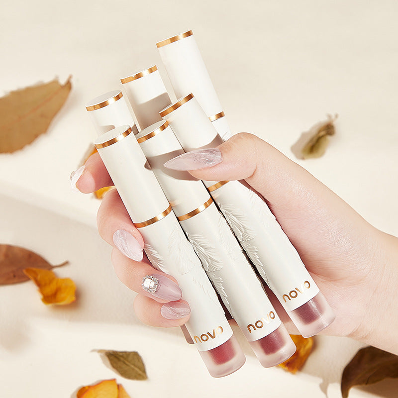 Makeup NOVO light feather soft mist lip glaze ins velvet soft mist whitening and moisturizing student party affordable lipstick 5465