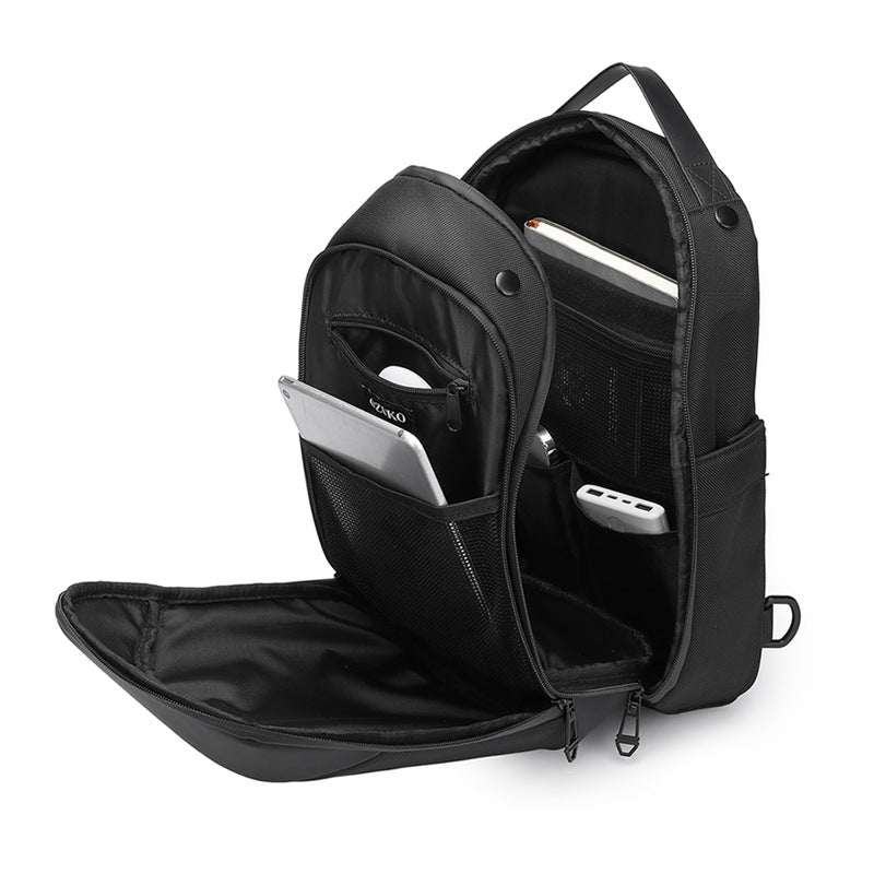 Ozuko new men's crossbody bag large capacity waterproof men's bag high-end business chest bag men's crossbody chest bag