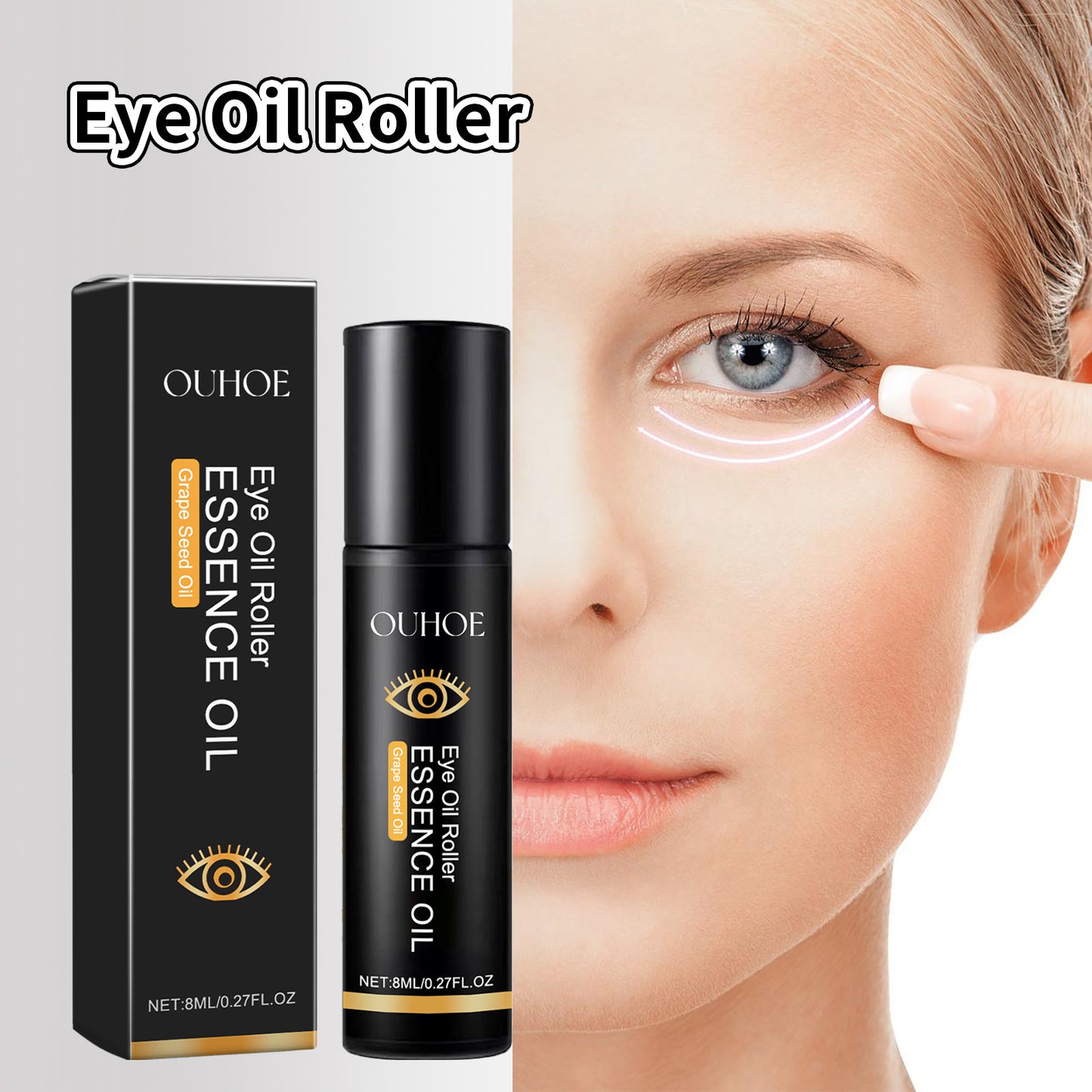 OUHOE Moisturizing Eye Essence Oil Nourishes, Hydrates, Firms and Firms the Skin Around the Eyes, Diminishes Fine Lines and Dry Lines Eye Cream
