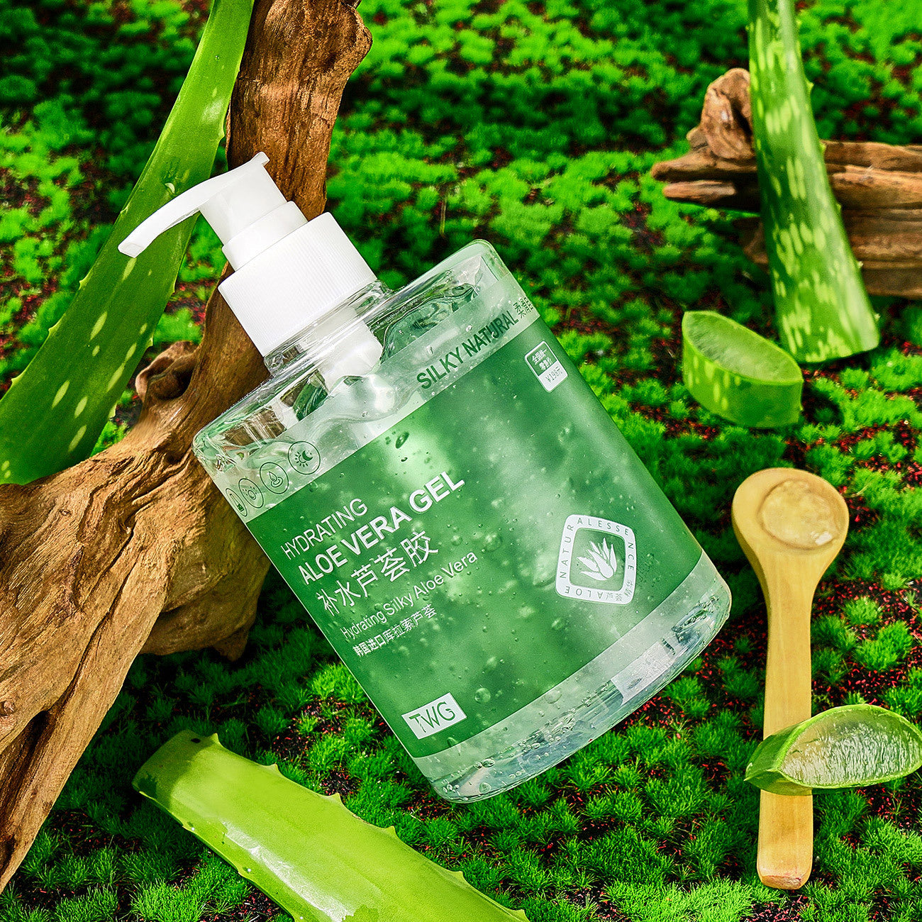 TWG hydrating aloe vera gel 500g large capacity moisturizing aloe vera gel manufacturer wholesale Douyin popular one piece dropshipping