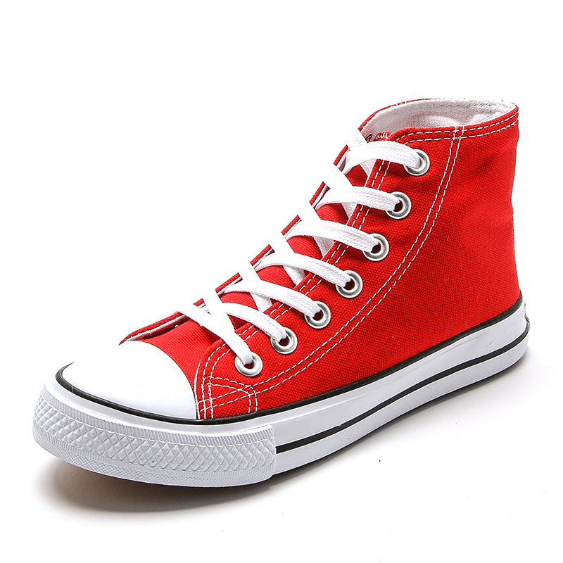 Couple classic canvas shoes men and women secondary vulcanized rubber shoes round toe wear-resistant students non-slip basic models B203