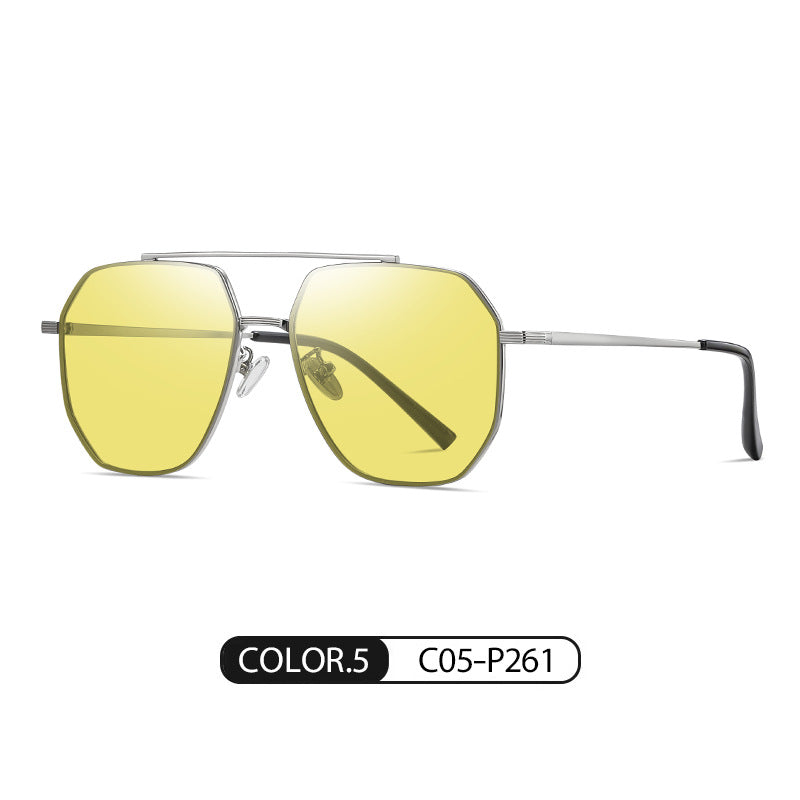 Lois same nylon polarized color-changing sunglasses for driving JS8536 Douyin live fashion sunglasses