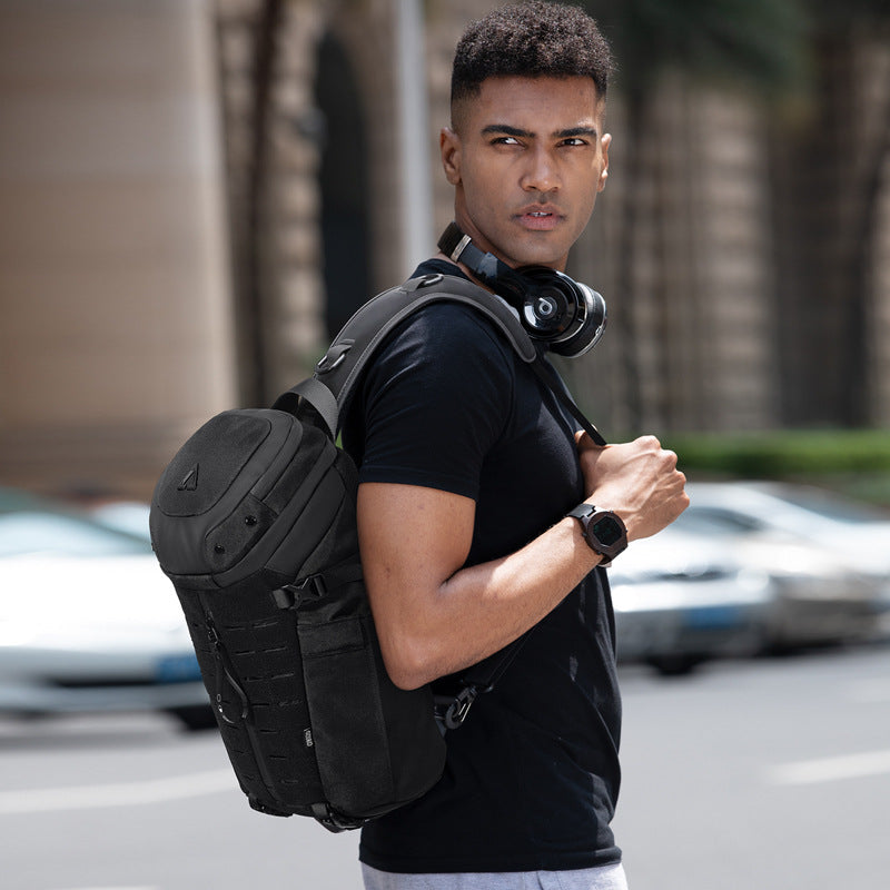 Ozuko အမျိုးသားရင်ဘတ်အိတ် အားကစား ရေစိုခံ Crossbody အိတ် အမျိုးသားများရဲ့ နည်းဗျူဟာ ဘက်စုံသုံး အိတ် အမျိုးသား Crossbody အဆင့်မြင့်အိတ်