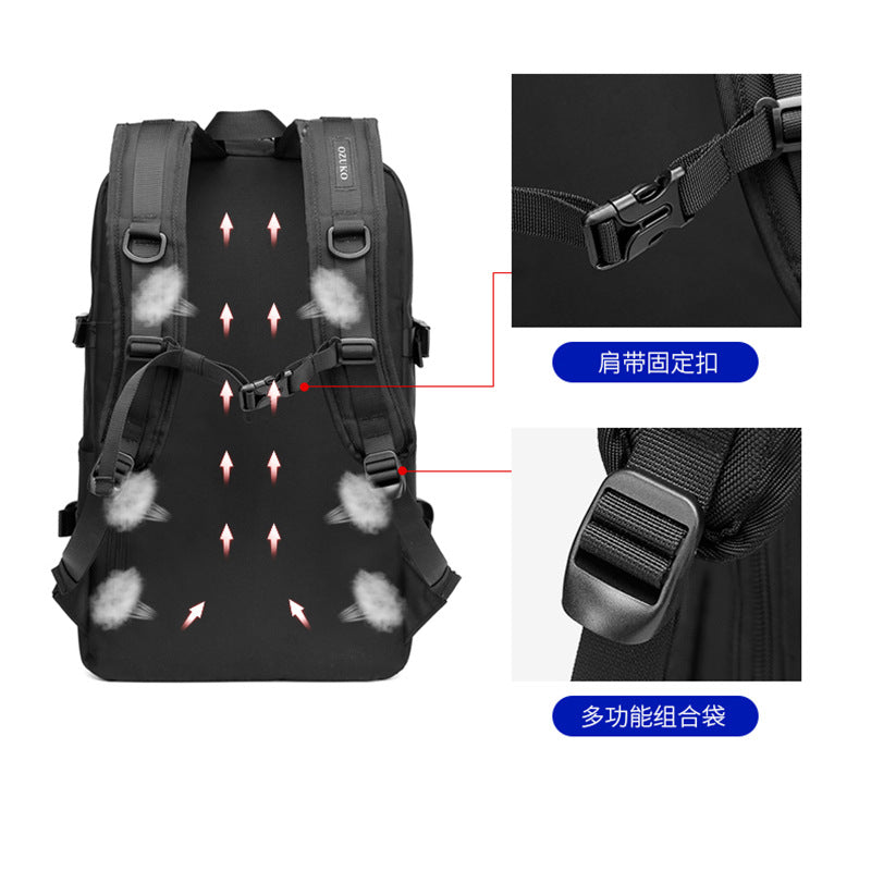 ozuko new school bag college student laptop backpack brand casual waterproof backpack for men