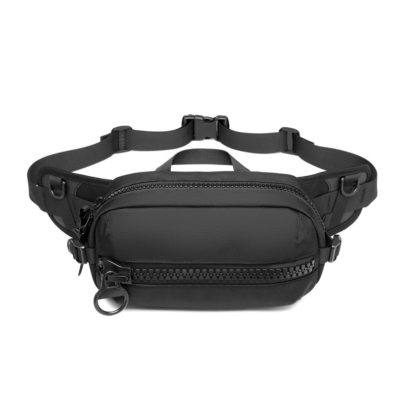 Ozuko mobile phone bag men's waist bag casual Oxford cloth chest bag outdoor waterproof men's waist bag multi-function