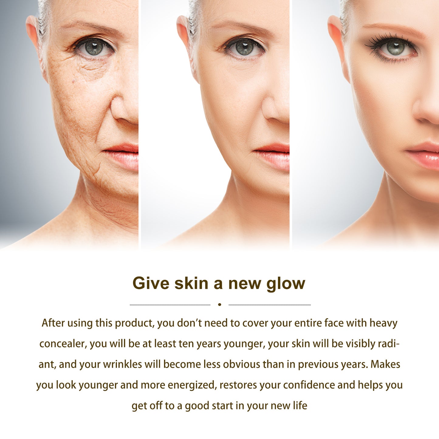 OUHOE 24K gold facial essence fades fine lines and nasolabial folds, moisturizes, tightens and anti-wrinkle essence