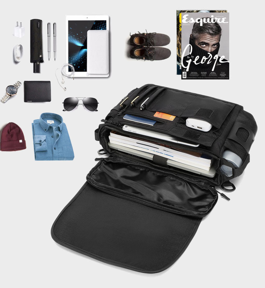 Ozuko trendy brand messenger bag men's outdoor functional men's bag fashion sports men's shoulder crossbody bag