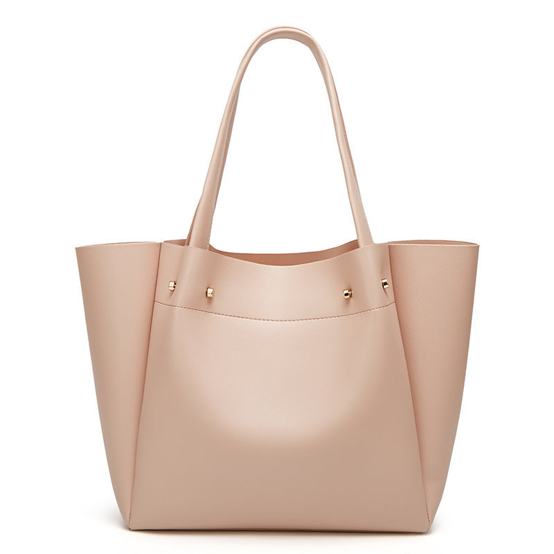Women's bag new style 2023 European and American fashion simple shoulder bag large capacity women's handbag tote bag one piece drop shipping