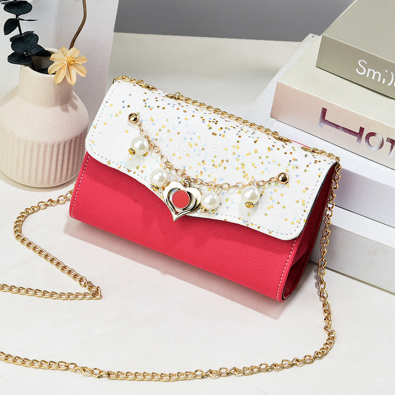Bags for women, new foreign trade single shoulder small square bag, trendy Korean style student bag, fashionable and versatile crossbody ladies chain bag