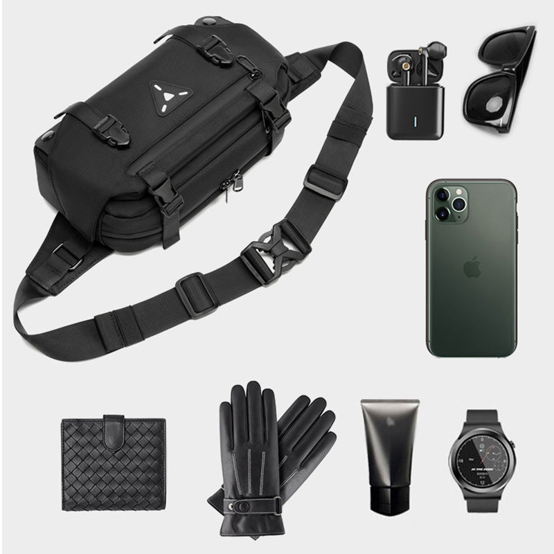 Ozuko sports riding motorcycle waist bag wholesale camouflage men's crossbody bag cross-border waterproof men's chest bag