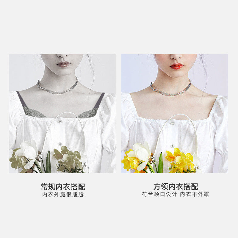 果冻软支撑无痕内衣女薄小胸聚拢调整型大胸显小文胸无钢圈