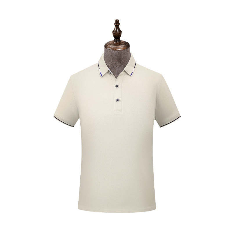 冰丝棉短袖POLO衫工衣印logo夏季短袖工作服T恤定制团体服装刺绣