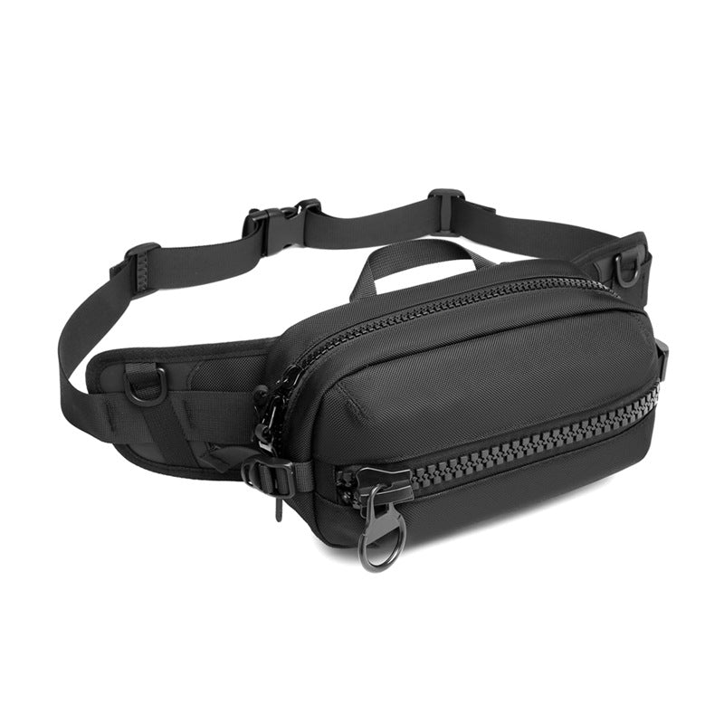 Ozuko mobile phone bag men's waist bag casual Oxford cloth chest bag outdoor waterproof men's waist bag multi-function
