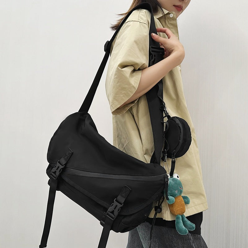 Hip-hop fashion brand men's workwear bag single shoulder large capacity crossbody bag student Ruiying trendy shoulder bag female postman functional bag