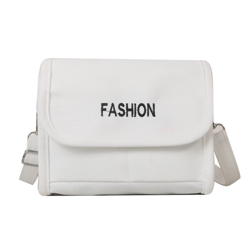 Popular women's bags 2023 new shoulder bag Korean style fashionable simple canvas bag crossbody bag foreign trade dropshipping