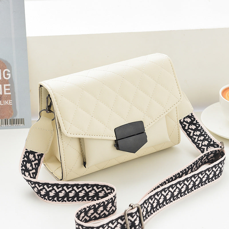 Bags for women 2021 new versatile crossbody bag rhombus embroidery fashion shoulder bag Korean version female mobile phone bag coin purse