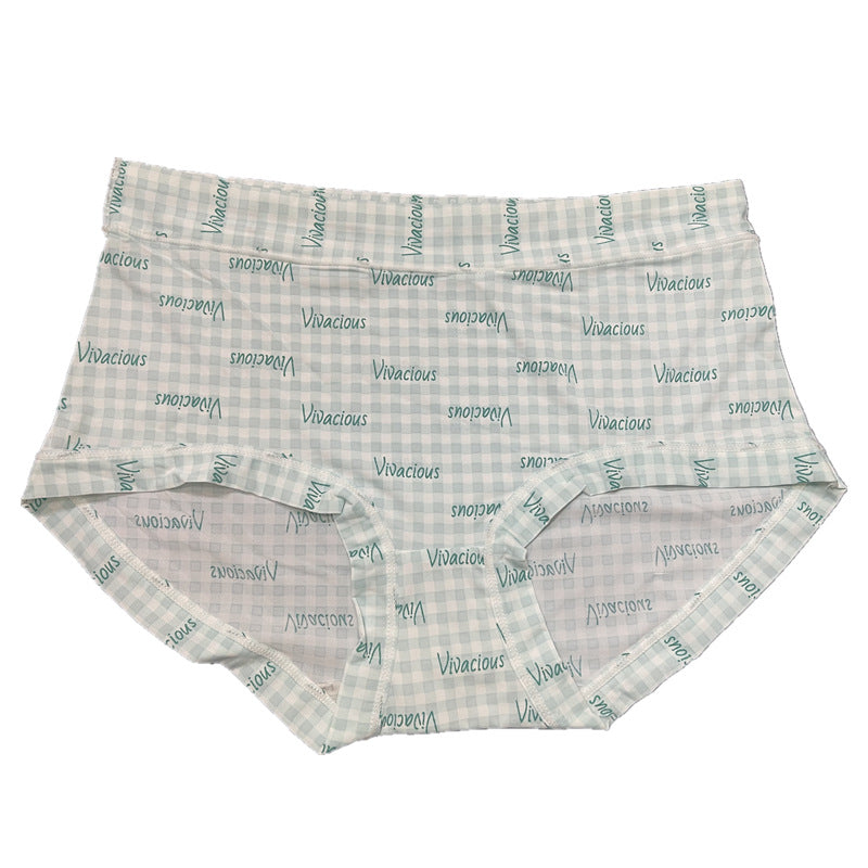 【夏季新款】冰丝内裤女士可爱卡通中腰印花纯棉裆少女三角裤厂家
