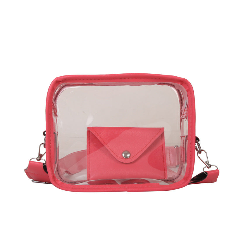 2023 New Broadband Bag Women's Crossbody Bag Fashion Casual Small Fresh Shoulder Envelope Bag Transparent Jelly Bag
