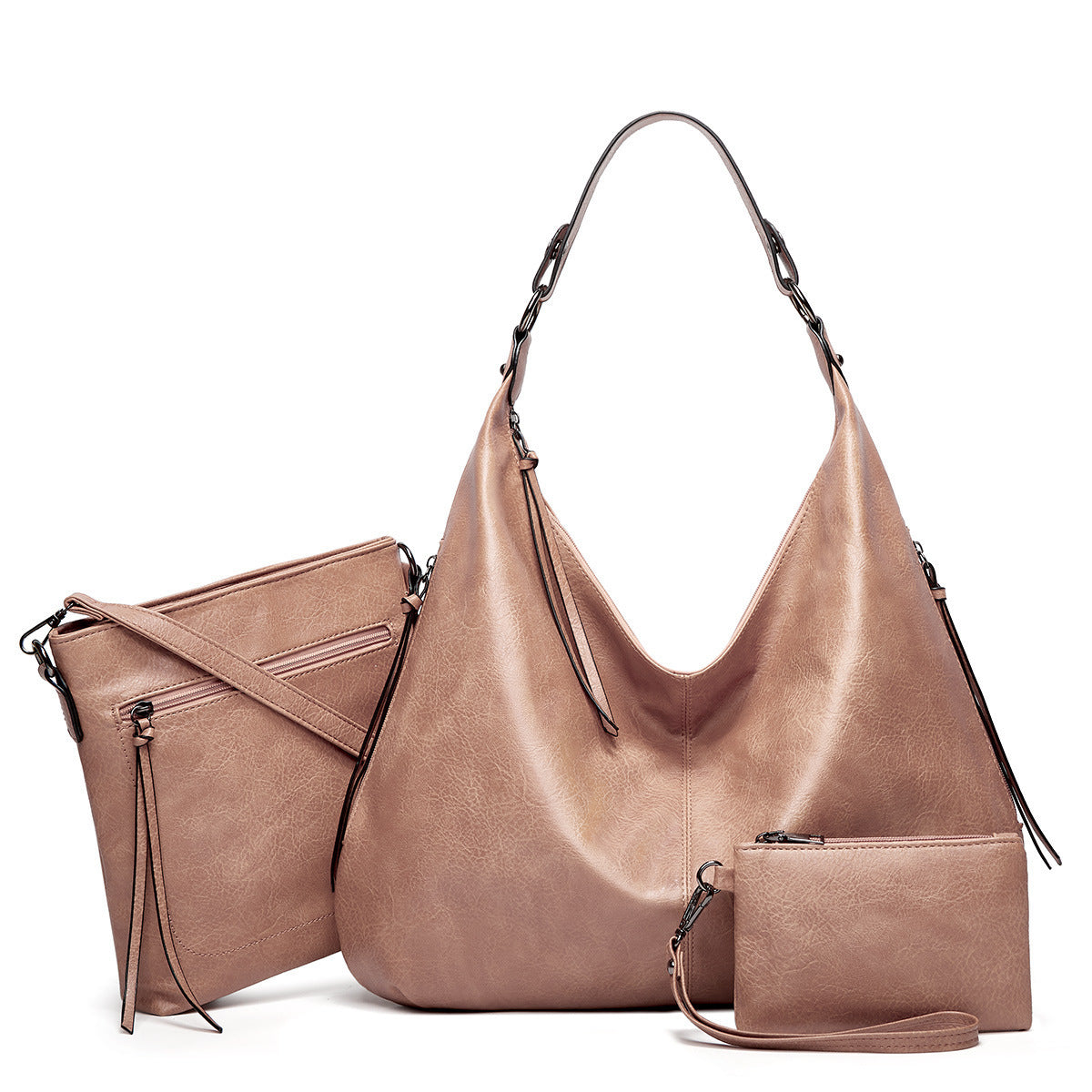 2023 New Women's Bag Large Capacity Tote Bag Soft Leather Simple and Attractive Bucket Bag One-shoulder Crossbody Mommy Bag
