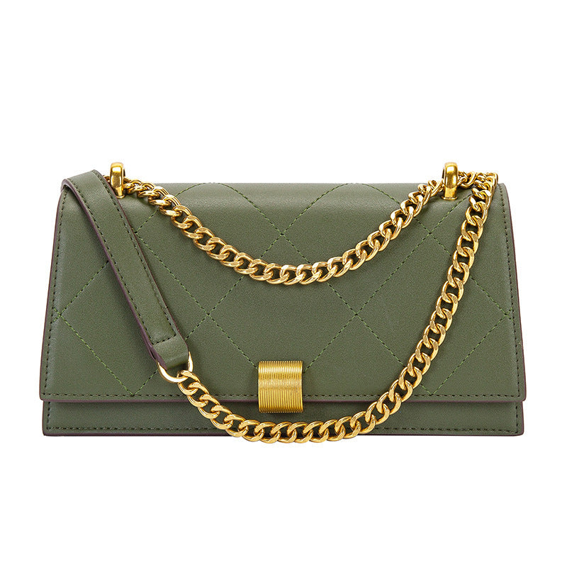 2023 Spring and Summer New Women's Bags Versatile Diamond Chain Bags Niche Solid Color Underarm Small Square Bags Fashion Shoulder Bags