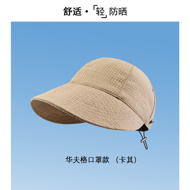 防晒帽速干夏季遮阳小众渔夫帽女时尚防紫外线太阳帽子