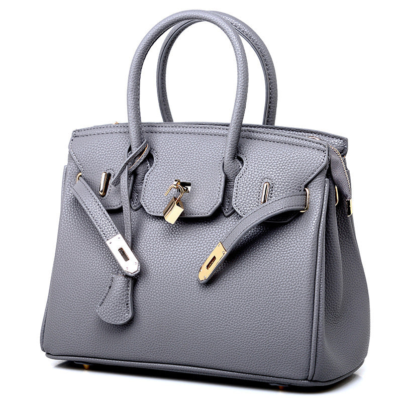 Guangzhou Bag Women 2023 New Women's Bag European and American Fashion Lychee Pattern Platinum Bag Diagonal Shoulder Ladies Handbag