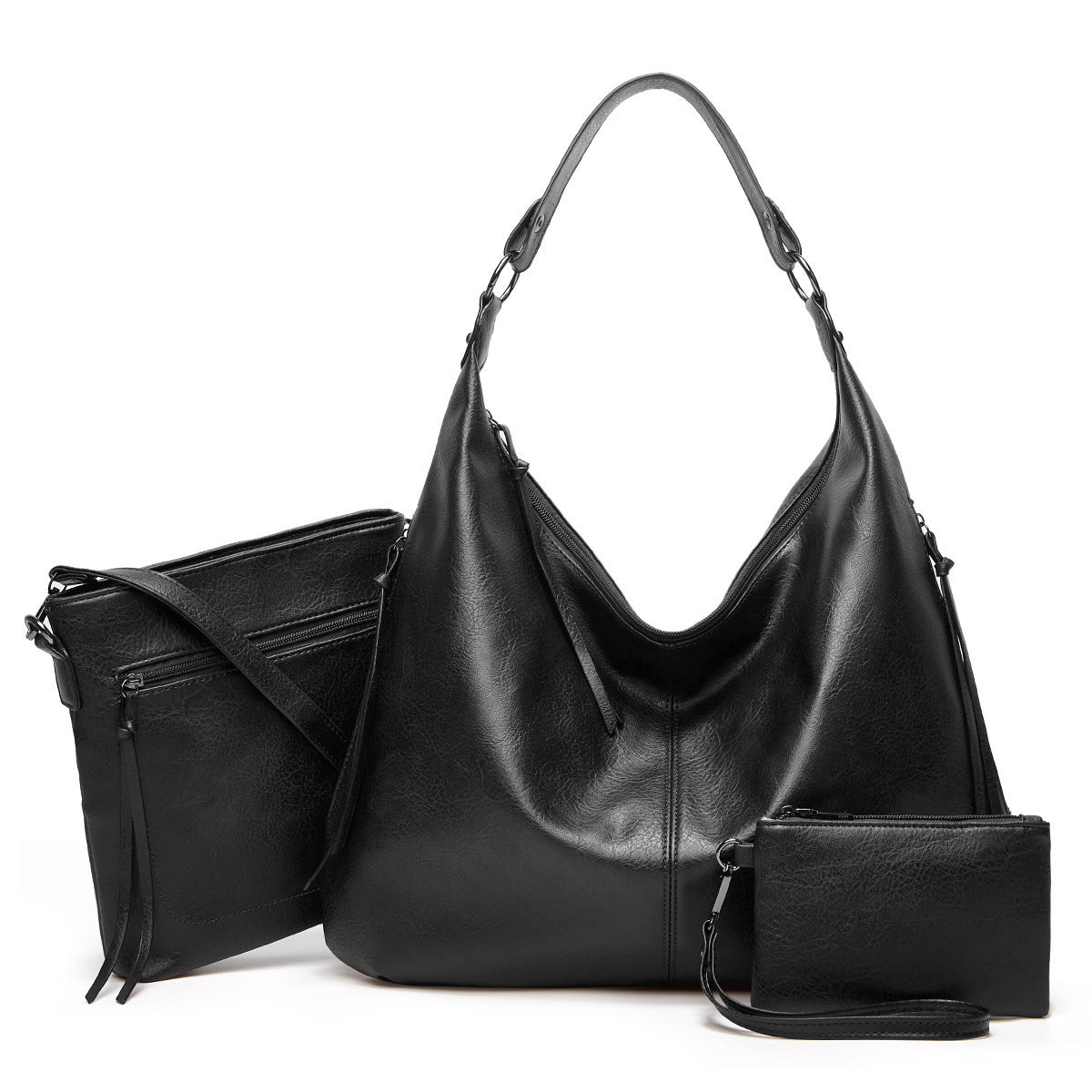 2023 New Women's Bag Large Capacity Tote Bag Soft Leather Simple and Attractive Bucket Bag One-shoulder Crossbody Mommy Bag