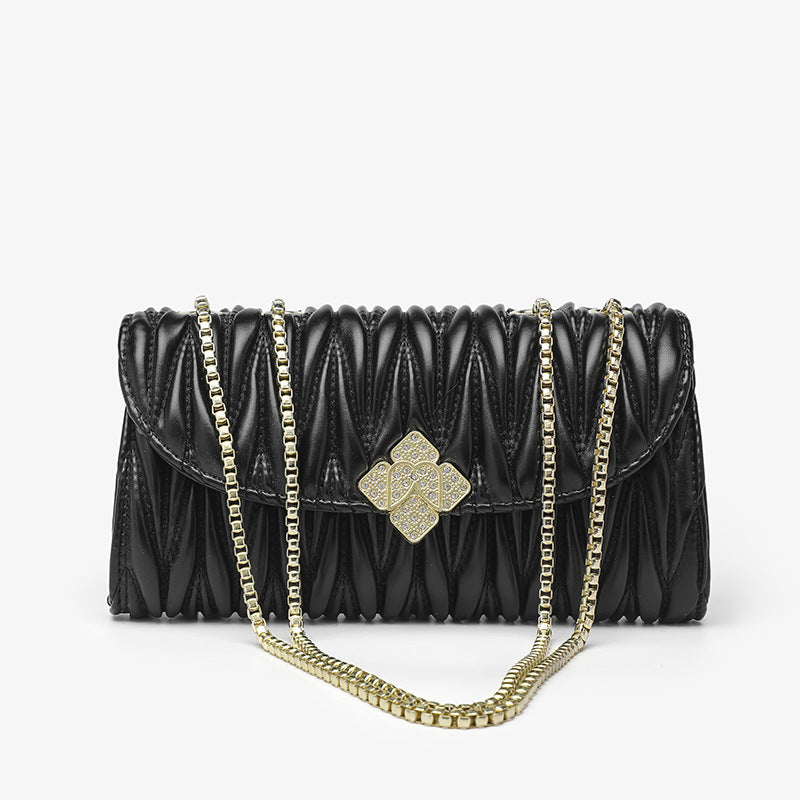 Embroidered Chain Handbag Women's Bag 2022 Trendy Shoulder Bag Crossbody Bag Welfare Style Diamond Small Bag Factory Direct Sales
